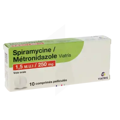 Spiramycine/metronidazole Viatris 1,5 M.u.i./250 Mg, Comprimé Pelliculé à CHAMPAGNOLE