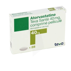 Atorvastatine Teva Sante 40 Mg, Comprimé Pelliculé