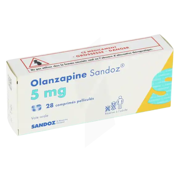 Olanzapine Sandoz 5 Mg, Comprimé Pelliculé