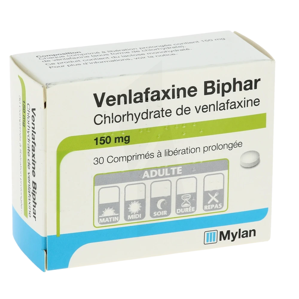 Venlafaxine Biphar 150 Mg, Comprimé à Libération Prolongée