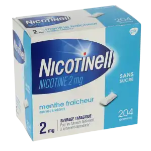 Nicotinell Menthe Fraicheur 2 Mg Sans Sucre, Gomme à Mâcher Médicamenteuse à PODENSAC