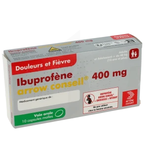 Ibuprofene Arrow Conseil 400 Mg, Capsule Molle