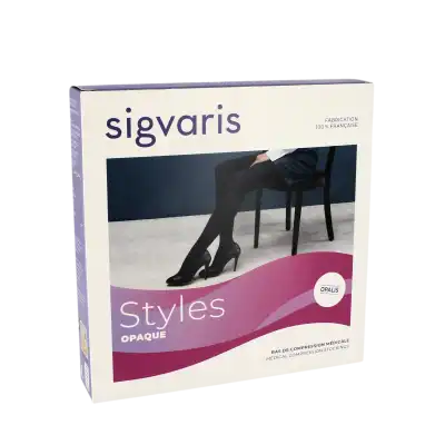 Sigvaris Styles Opaque Bas Auto-fixants  Femme Classe 2 Beige RosÉ Medium Normal à Farebersviller