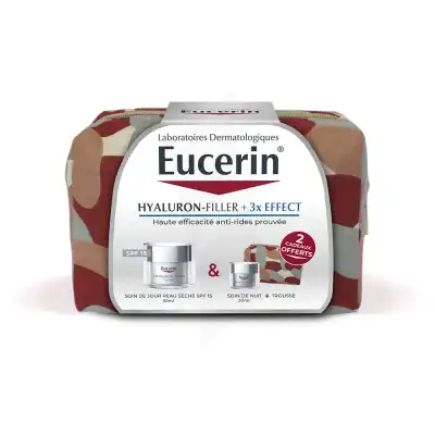 Eucerin Hyaluron-filler +3x Effect Spf15 Emuls Soin De Jour Peau Sèche Pot/50ml+nuit 20ml Offert à Eysines
