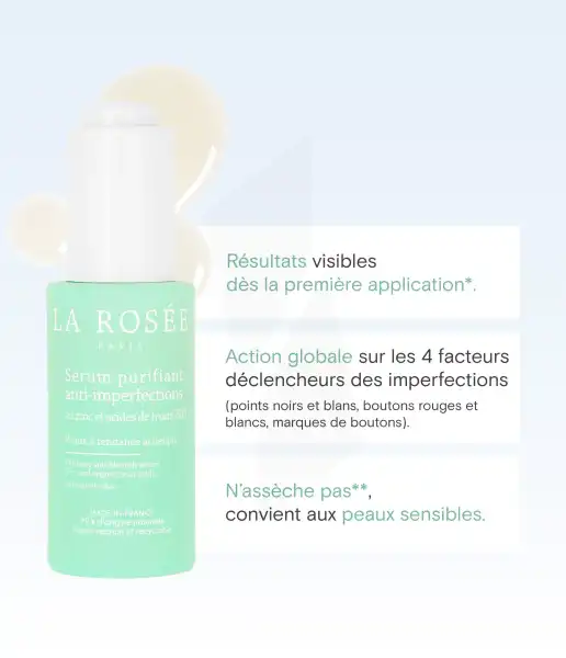 La Rosée Sérum Purifiant Anti-imperfections Au Zinc Fl Airless/30ml