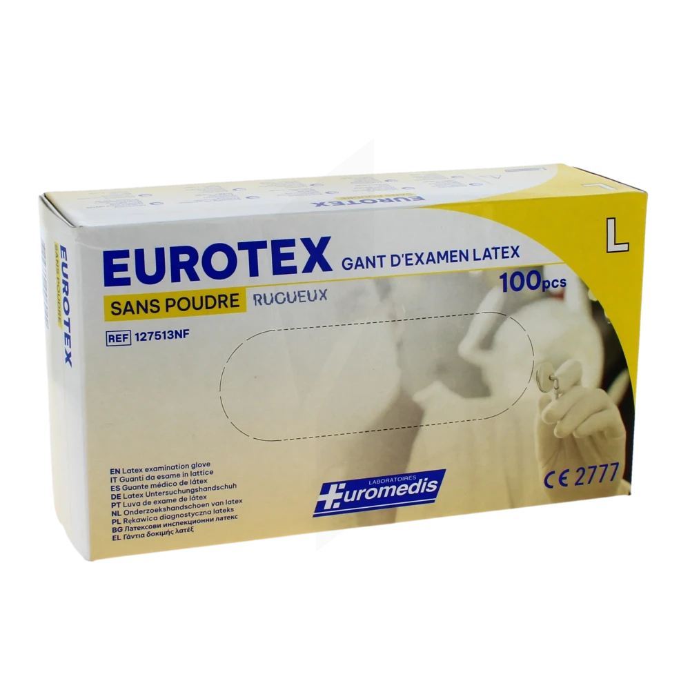 Eurotex Gant Examen Non Poudré T8/9 B/100