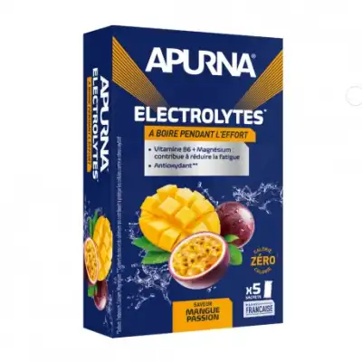 Apurna Electrolytes Poudre pour boisson mangue passion 5Sachets/8g