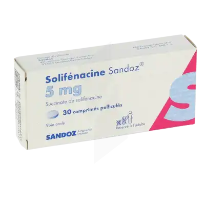 SOLIFENACINE SANDOZ 5 mg, comprimé pelliculé