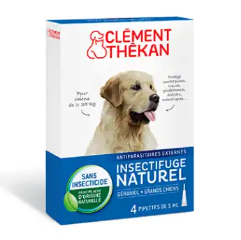 Clément Thékan Spot-on Solution externe grand chien 4 Pipettes/5ml