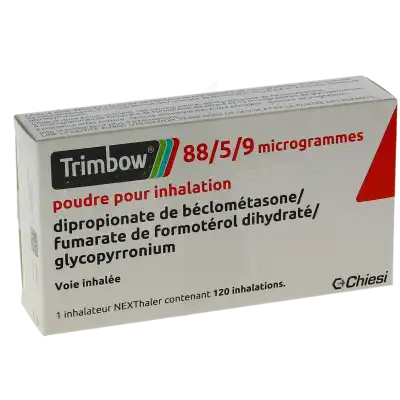 Trimbow 88 Microgrammes/5 Microgrammes/9 Microgrammes, Poudre Pour Inhalation à Auterive
