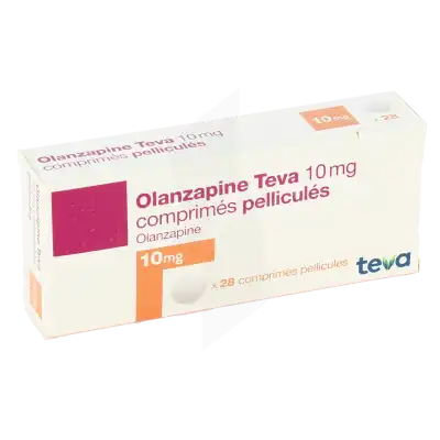 OLANZAPINE TEVA 10 mg, comprimé pelliculé