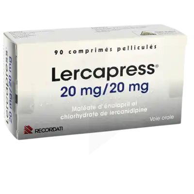 Lercapress 20 Mg/20 Mg, Comprimé Pelliculé à Chelles