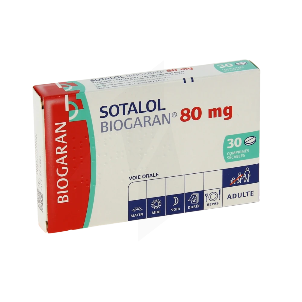 Sotalol Biogaran 80 Mg, Comprimé Sécable