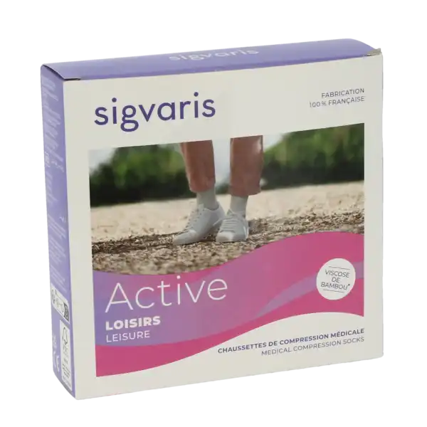 Sigvaris 2 Active Loisirs New Chaussette Femme Noir Mn