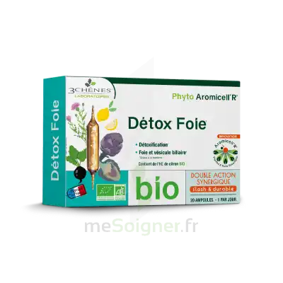 Phyto Aromicell'r Détox Foie Solution Buvable Bio 30 Ampoules /10ml à Hourtin