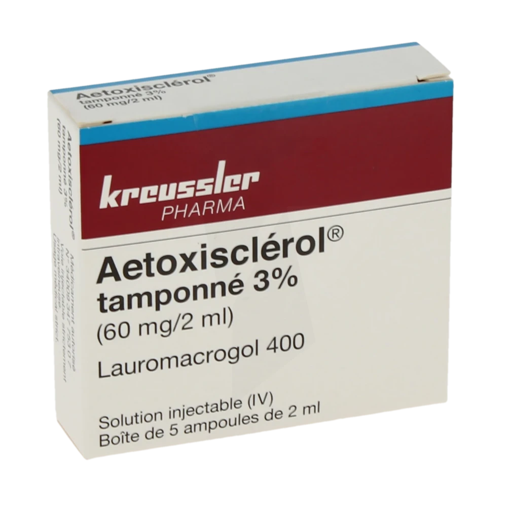 Aetoxisclerol 3% (60 Mg/2 Ml), Solution Injectable