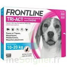 Frontline Tri-act Solution Pour Spot-on Chien 10-20kg 3 Pipettes/2ml
