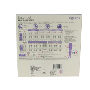Sigvaris Essentiel Diaphane Semi-transparent Bas Auto-fixants Morpho+ Classe 2 Femme Dune Long L