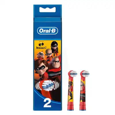 Oral B Incredibles 2 Brossette Kids Blister/2 à CHAMPIGNY-SUR-MARNE