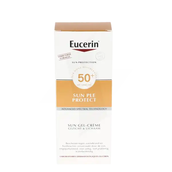 Eucerin Sun Leb Protect Spf50 Crème Gel Corps 150ml