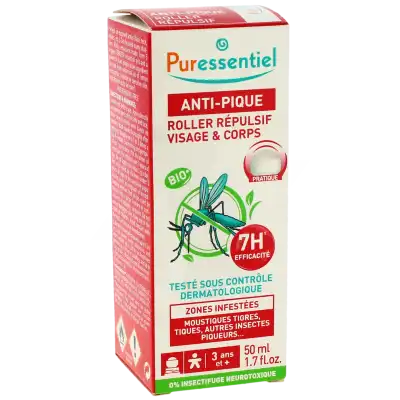 Puressentiel Anti-pique Répulsif Visage & Corps Bio Roller/50ml à Saint-Maximin