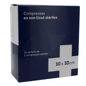 Mefra Compr Non Tissé Stérile 10x10cm 25sach/2