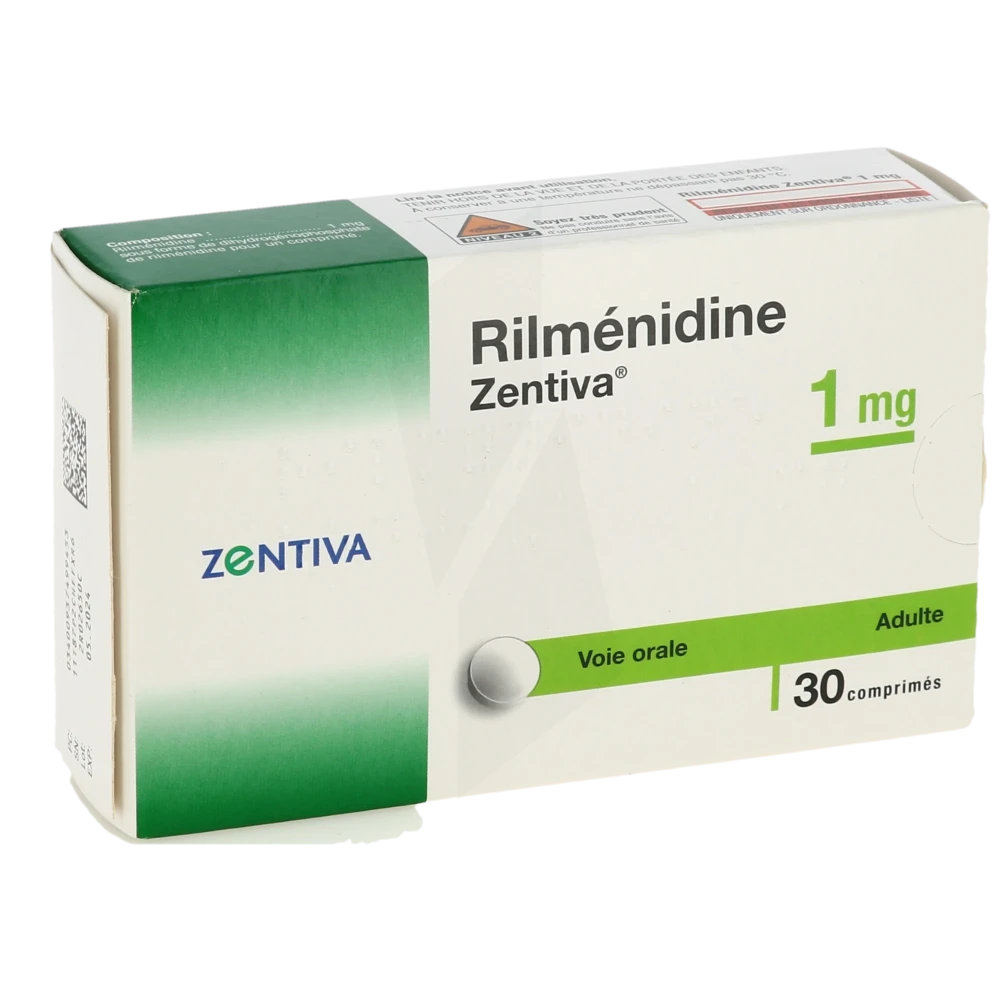 Rilmenidine Zentiva 1 Mg, Comprimé