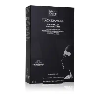 Martiderm Black Diamond Ionto-filler Forehead Lines 4 Patchs + Gel 4ml à QUINCAMPOIX