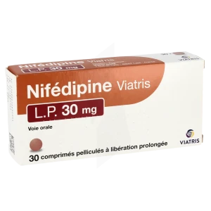 Nifedipine Viatris L.p. 30 Mg, Comprimé Pelliculé à Libération Prolongée