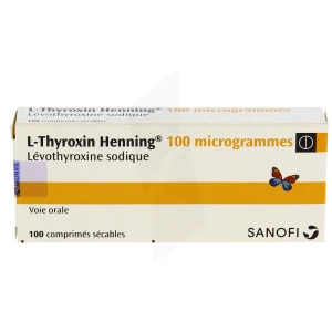 L-thyroxin Henning 100 Microgrammes, Comprimé Sécable