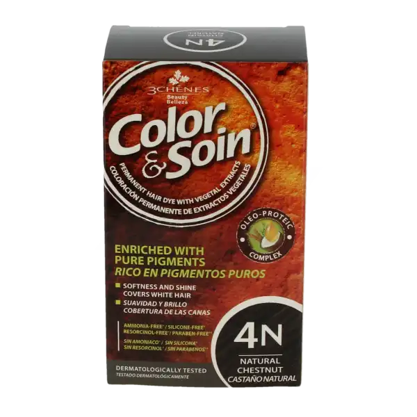 Color&soin Kit Coloration Permanente 4n Châtain Naturel