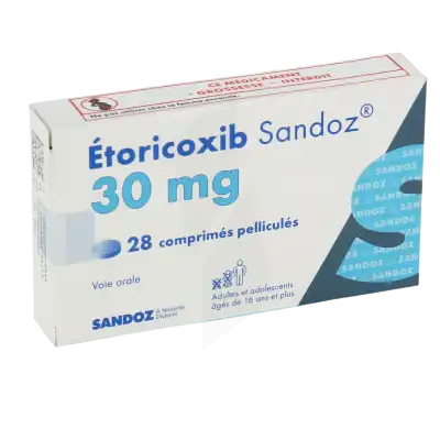 Etoricoxib Sandoz 30 Mg, Comprimé Pelliculé à NANTERRE