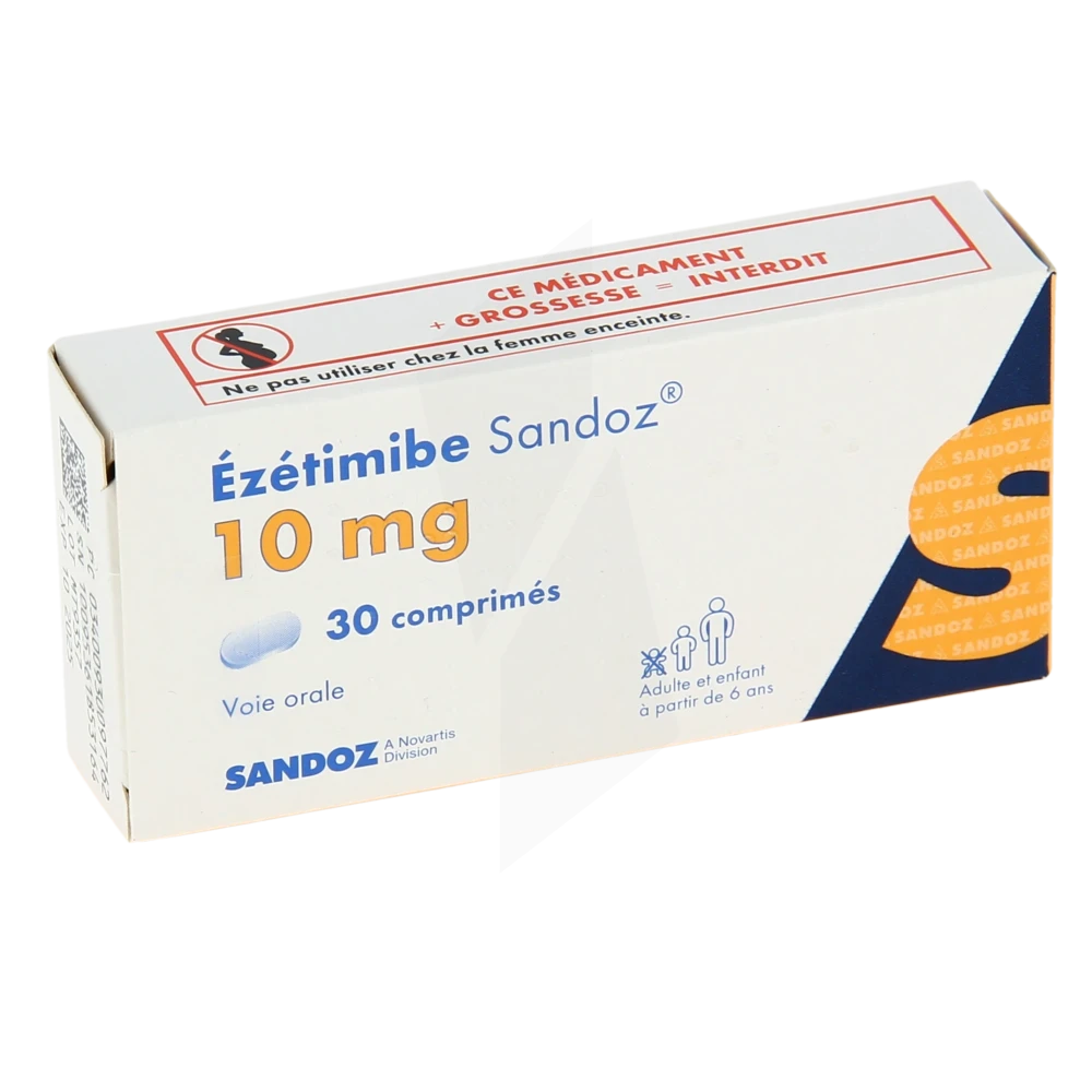 Ezetimibe Sandoz 10 Mg, Comprimé