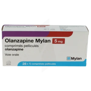 Olanzapine Mylan 5 Mg, Comprimé Pelliculé