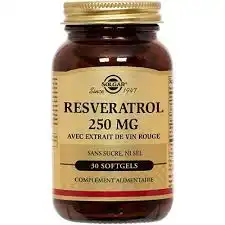 Solgar Resveratrol 250 mg avec extrait de vin rouge Softgels