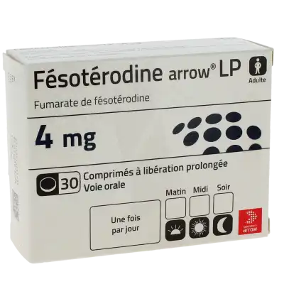 Fesoterodine Arrow Lp 4 Mg, Comprimé à Libération Prolongée à Casteljaloux