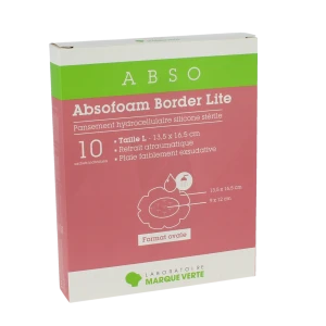 Absofoam Border Lite Pans Hydrocellulaire Ovale 13,5x16,5cm B/10