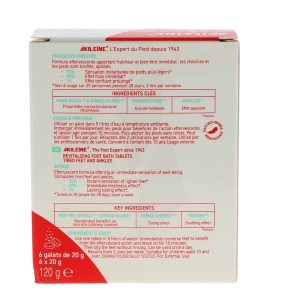 Akileine Soins Rouges Galet De Bain Effervescent Revitalisant 6 Doses De 20 G