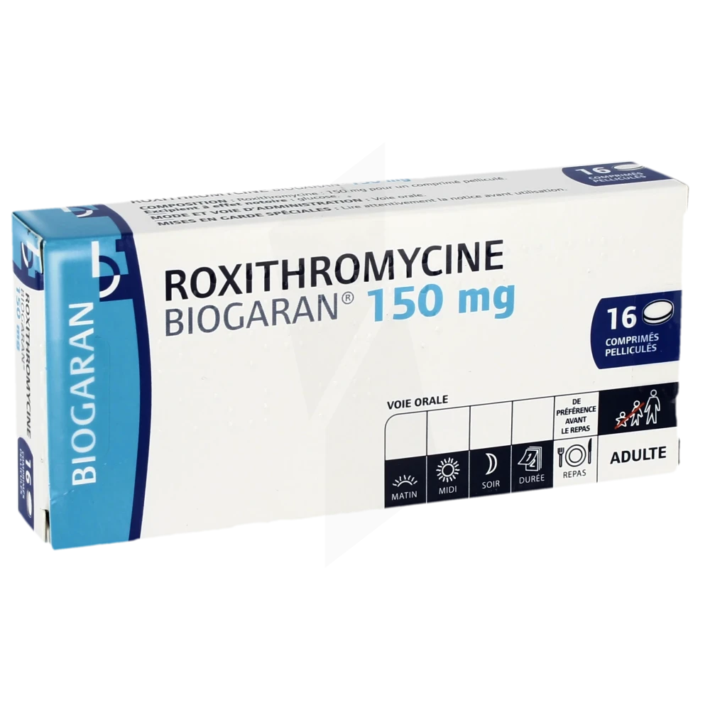Roxithromycine Biogaran 150 Mg, Comprimé Pelliculé