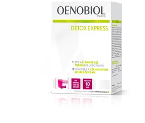 Oenobiol Detox Express Poudre à Diluer Sureau Fruit Du Dragon Sticks/10