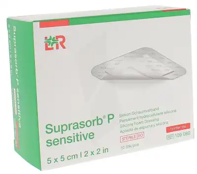 Suprasorb P Sensitive Border Lite Pansements Hydrocellulaires Siliconés Stériles 5x5cm B/10 à MONSWILLER