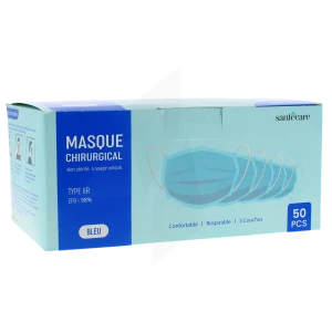 Masque Chirurgical Jetable Pour Adultes 50 Pièces