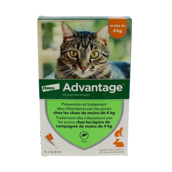 Advantage 40 Pour Chat Et Lapin, Solution Pour Spot-on