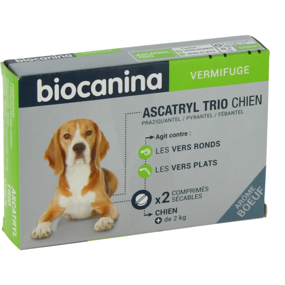 Ascatryl Trio Biocanina Chien, Comprimé