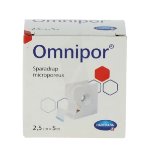 Omnipor® Sparadrap Microporeux 2,5 Cm X 5 Mètres - Dévidoir