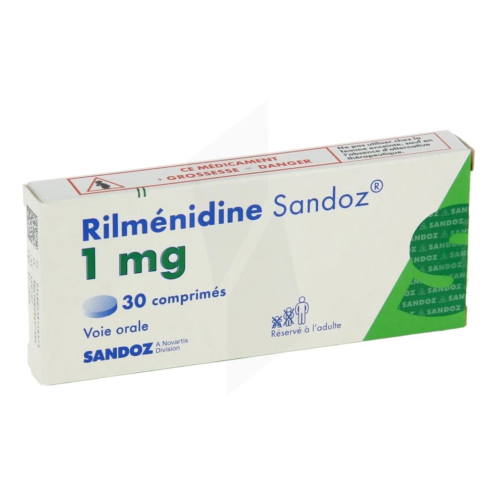 Rilmenidine Sandoz 1 Mg, Comprimé