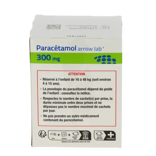 Paracetamol Arrow Lab 300 Mg, Poudre Pour Solution Buvable