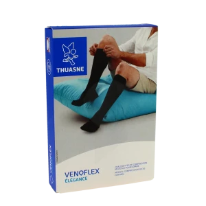 Venoflex Elegance 3 Chaussette Pied Ouvert Homme Noir Taille 2n