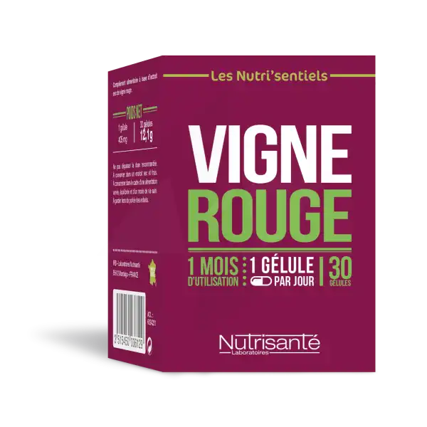 Nutrisanté Nutrisentiels Bio Vigne Rouge Gélules B/40