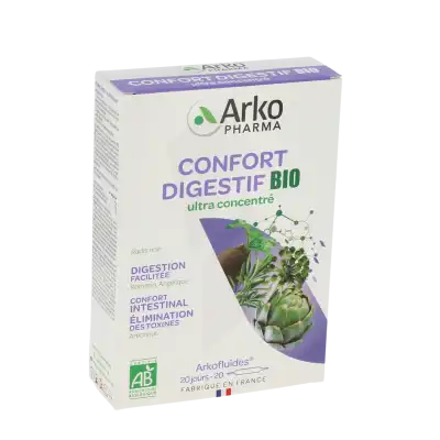Arkofluide Bio Ultraextract Solution Buvable Confort Digestif 20 Ampoules/10ml à Saint-Pierre-des-Corps